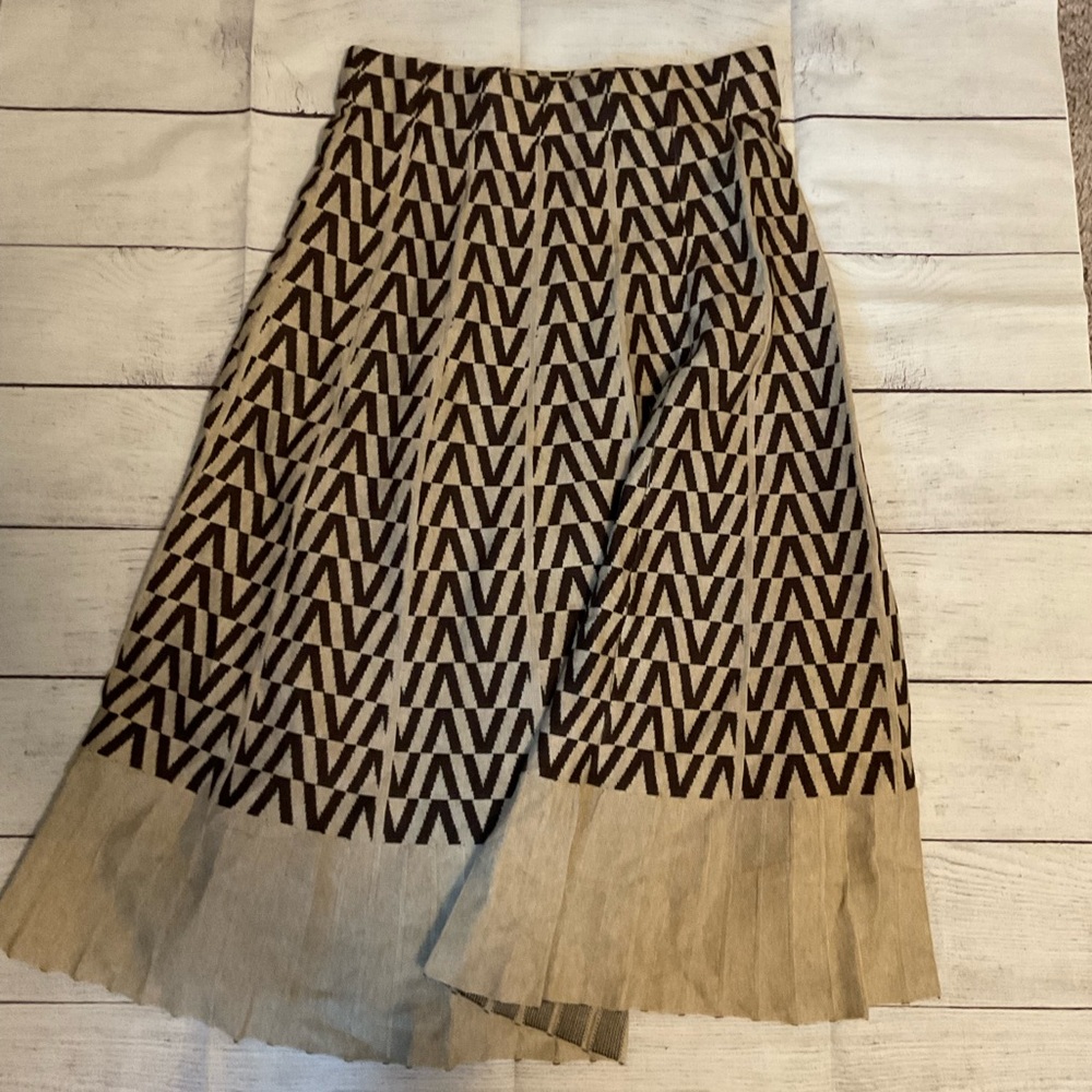 Women’s Luna Sweater Patterned Brown Skirt